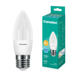 Лампа светодиодная LED12-C35/845/E27 12Вт 220В Camelion 13690