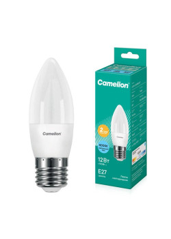 Лампа светодиодная LED12-C35/845/E27 12Вт 220В Camelion 13690