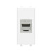 Компьютерная розетка RJ-45 без шторки модульная, кат.5е экранированная, Avanti, белое облако, 1 модуль Компьютерная розетка RJ-45 без шторки модульная, кат.5е экранированная, Avanti, белое облако, 1 модуль
