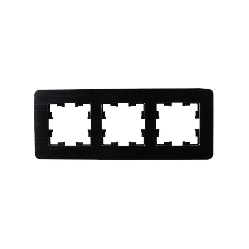 BRITE Рамка 3-местная РУ-3-1-Бр металл черный RE AL IEK BRITE Рамка 3-местная РУ-3-1-Бр металл черный RE AL IEK