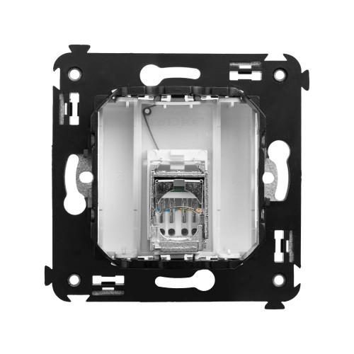 Компьютерная розетка RJ-45 в стену, кат.6 одинарная экранированная, Avanti, белое облако