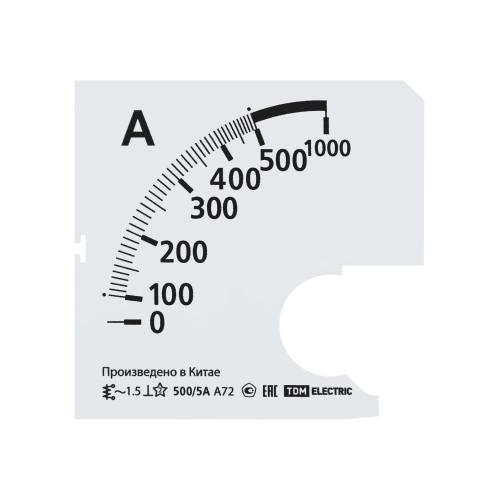 Шкала Ш72 500/5А-1,5 (для А72 Х/5А) TDM Шкала Ш72 500/5А-1,5 (для А72 Х/5А) TDM