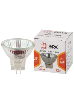 Лампа галогенная GU4-MR11-20W-12V-30CL MR11 20Вт софит GU4 нейтр. бел. 12В ЭРА Б0049310