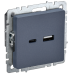 BRITE Розетка USB A+C 18Вт РЮ11-1-БрМ маренго IEK BRITE Розетка USB A+C 18Вт РЮ11-1-БрМ маренго IEK