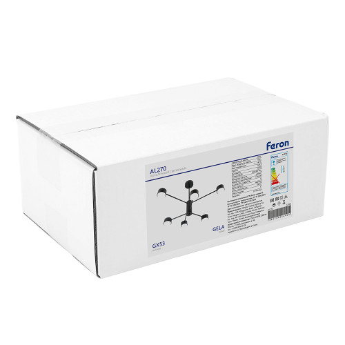 Светильник потолочный GX53 15Wx6, 230V, черный, AL270 GELA  Feron