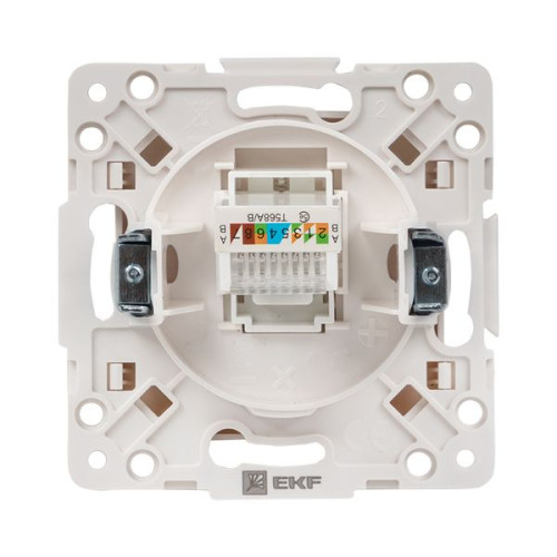 Стокгольм Механизм Розетки RJ-45 1-местной белый EKF Стокгольм Механизм Розетки RJ-45 1-местной белый EKF