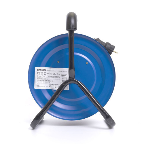 Удлинитель на металлической катушке 4-местный с/з Stekker, PRF02-41-50, 50м, 3*2,5, серия Professional, синий Удлинитель на металлической катушке 4-местный с/з Stekker, PRF02-41-50, 50м, 3*2,5, серия Professional, синий