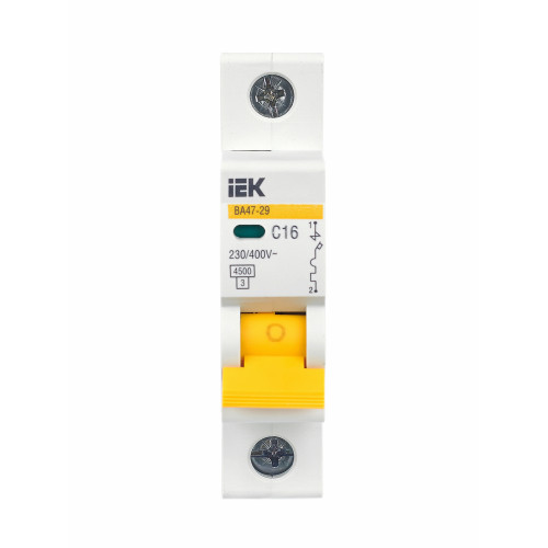 KARAT Автоматический выключатель ВА47-29 1P C 16А 4,5кА IEK