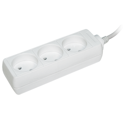 Удлинитель У3 3 места без заземления 1,5м 2х0,75мм2 10А/250В IEK