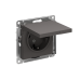 ATLASDESIGN РОЗЕТКА с заземлением со шторками с крышкой, 16А, IP20, механизм, БАЗАЛЬТ ATLASDESIGN РОЗЕТКА с заземлением со шторками с крышкой, 16А, IP20, механизм, БАЗАЛЬТ