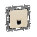 Розетка компьютерная/ Розетка компьютерная RJ-45 категория 5Е UTP слоновая кость ETIKA