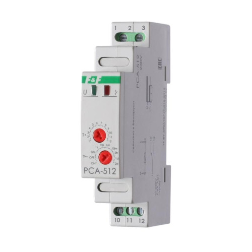 Реле времени PCA-512 8А 230В 1 перекл. IP20 задержка выключ. монтаж на DIN-рейке F&F EA02.001.001 Реле времени PCA-512 8А 230В 1 перекл. IP20 задержка выключ. монтаж на DIN-рейке F&F EA02.001.001