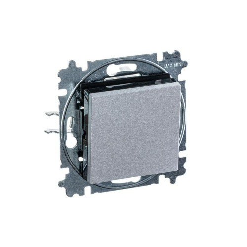Выключатель кнопочный 1-кл. СП Levit IP20 серебр./дым. черн. ABB 2CHH599145A6070 Выключатель кнопочный 1-кл. СП Levit IP20 серебр./дым. черн. ABB 2CHH599145A6070