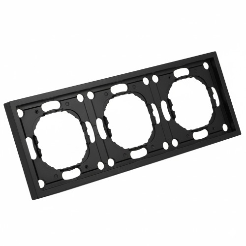 Рамка STEKKER, PFR00-5003-05 3-местная, серия Эмили, черный уголь, soft touch Рамка STEKKER, PFR00-5003-05 3-местная, серия Эмили, черный уголь, soft touch