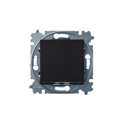 Выключатель 1-кл. СП Levit IP20 с подсветкой антрацит/дым. черн. ABB 2CHH590146A6063