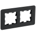 BRITE Рамка 2-местная РУ-2-2-Бр стекло черный RE IEK BRITE Рамка 2-местная РУ-2-2-Бр стекло черный RE IEK