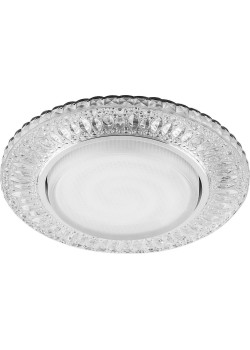 Светильник встраиваемый с белой LED подсветкой Feron CD4022 потолочный GX53 без лампы прозрачный