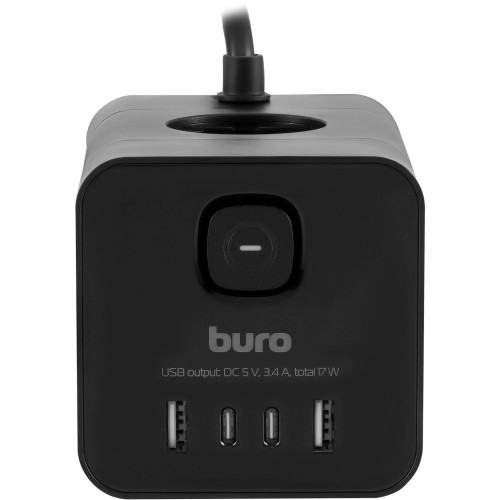 Сетевой удлинитель Buro BU-PTE4.1UC-B 1.5м (4 розетки) черный (пакет ПЭ) Сетевой удлинитель Buro BU-PTE4.1UC-B 1.5м (4 розетки) черный (пакет ПЭ)