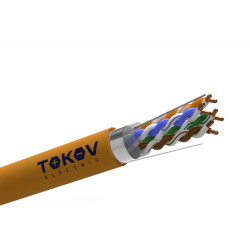 Кабель витая пара F/UTP 4х2х24AWG(0.48мм) кат.5E нг(А)-HF (LSZH) indoor Fluke tested 305м (м) TOKOV ELECTRIC TKE-C10-F42-5E-305-LSZH