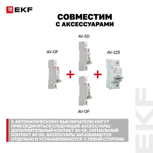 AV-125 1P 80A (C) 10kA EKF AVERES