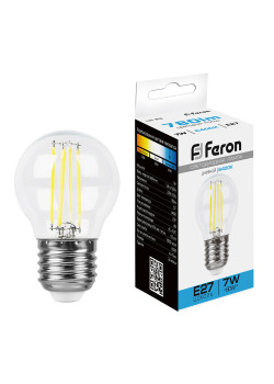 Лампа светодиодная Feron LB-52 Шарик E27 7W 230V 6400K