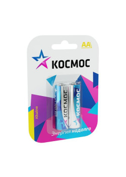 Элемент питания алкалиновый AA/LR6 BP-2 (блист.2шт) КОСМОС KOCLR62BL