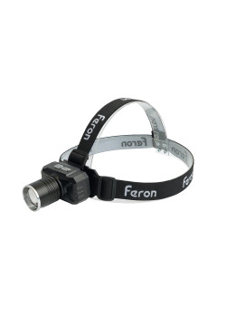 Фонарь налобный FERON TH2314 c аккумулятором 20W, 2500mAh IP44, USB type-C, Алюминий