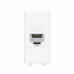 Компьютерная розетка RJ-45 без шторки модульная , кат.6А, Avanti, белое облако, 1 модуль Компьютерная розетка RJ-45 без шторки модульная , кат.6А, Avanti, белое облако, 1 модуль