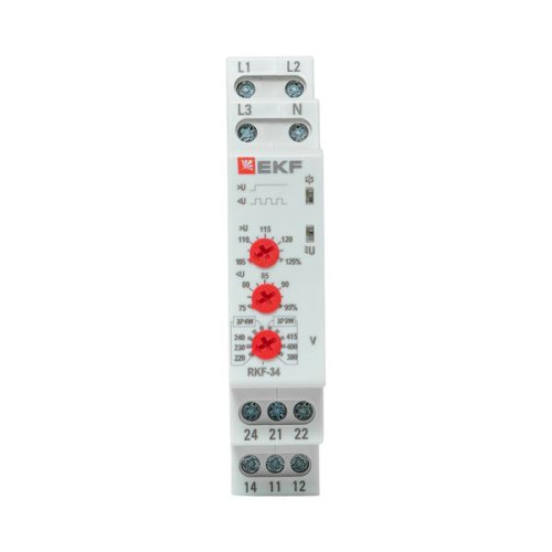 Реле контроля фаз RKF-34 EKF Реле контроля фаз RKF-34 EKF