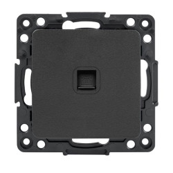 Стокгольм Механизм Розетки Phone 1-местной черный EKF