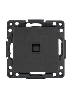 Стокгольм Механизм Розетки Phone 1-местной черный EKF