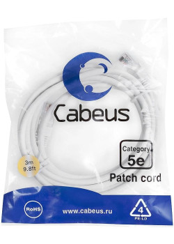 Cabeus PC-UTP-RJ45-CAT.5E-3M-WH