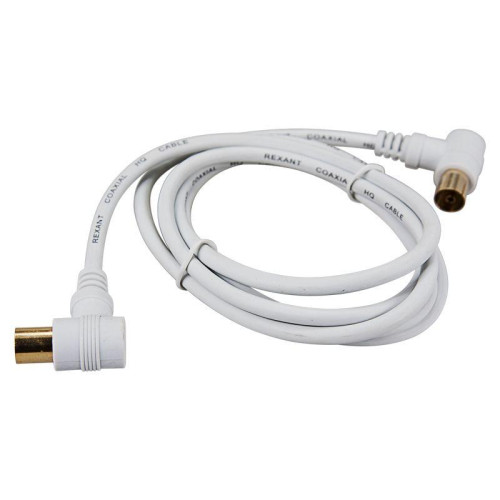 Шнур TV Plug - TV Jack 1.5м угловой бел. Rexant 18-0022 Шнур TV Plug - TV Jack 1.5м угловой бел. Rexant 18-0022