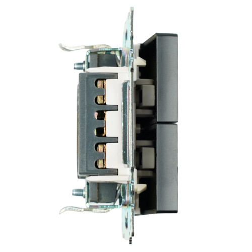 Переключатель 2-клавишный (механизм), STEKKER GLS10-7107-05, 250V, 10А, серия Катрин, черный Переключатель 2-клавишный (механизм), STEKKER GLS10-7107-05, 250V, 10А, серия Катрин, черный