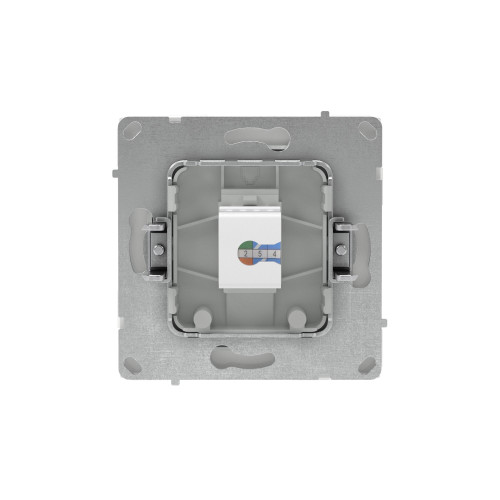 Компьютерная розетка RJ-45 без шторки, кат.6А одинарная,KANT, белая магнолия