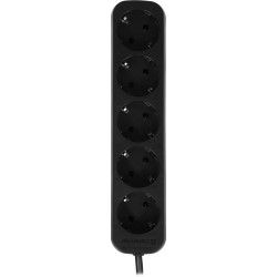 Power supply grounded Defender M530 3.0 m, 5 outlets, black