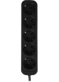 Power supply grounded Defender M530 3.0 m, 5 outlets, black