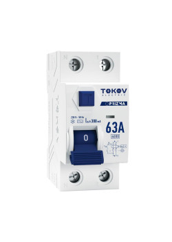 Выключатель дифференциального тока (УЗО) 2П (1P+N) 63А 300мА тип AC 6кА TOKOV Electric TKE-PZ60-RCDM-2-63-300-AC