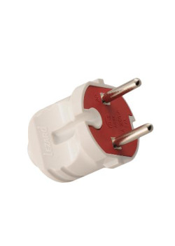 Вилка Accessories 1ф 6А без заземл. бел. LEZARD 715-0101-601