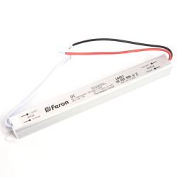 Трансформатор электронный для светодиодной ленты 24W 12V( ультратонкий драйвер), LB001 FERON