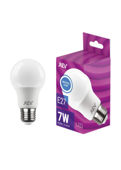 Лампа светодиодная LED-A60 7Вт грушевидная 4000К нейтр. бел. E27 560лм 180-240В REV 32265 8