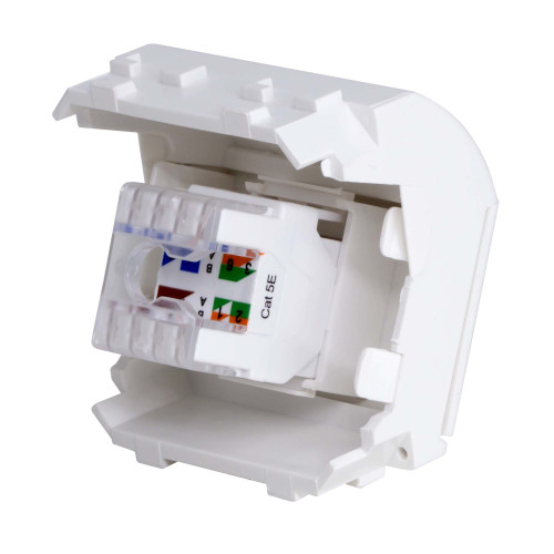 Ком.роз. RJ45 кат.5e, Brava, белая, 2мод Ком.роз. RJ45 кат.5e, Brava, белая, 2мод