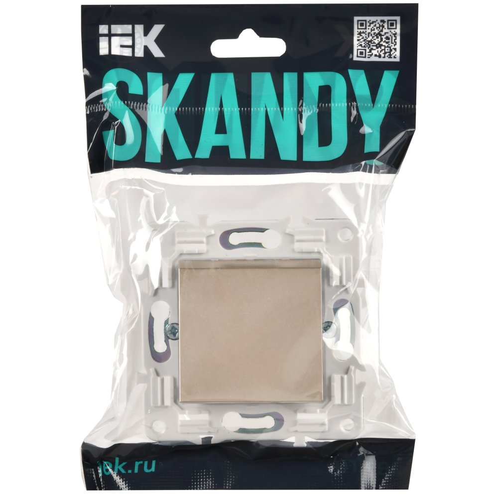 SKANDY Выключатель 1-клавишный кнопочный 10А SK-V14Sa песочный IEK
