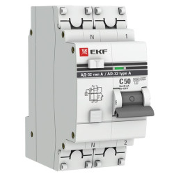 АВДТ АД-32 1P+N 50А х-ка C 30мА тип A эл. 4,5кА PROXIMA EKF