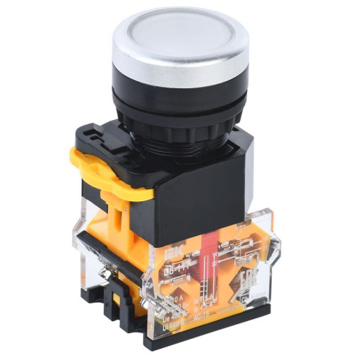Кнопка D8-11T d=22мм 1з+1р с фиксацией бел. IEK BBT30-11T-3-21-K01