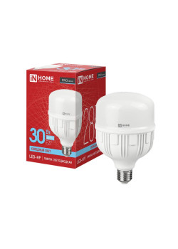 Лампа светодиодная высокомощная LED-HP-PRO 30Вт цилиндр 6500К холод. бел. E27 2850лм 230В IN HOME 4690612031088