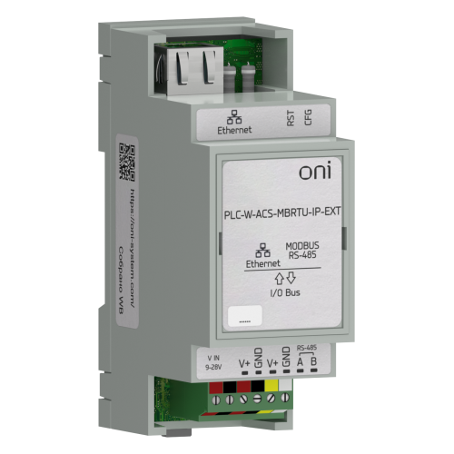 ПЛК W. Преобразователь интерфейсов Modbus RTU в Ethernet подключение модулей ONI