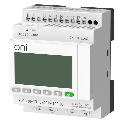 ПЛК 410 Модуль ЦПУ 8 DI 4 RO 220В AC с Ethernet портом с экраном ONI