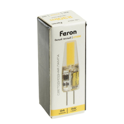 Лампа светодиодная Feron LB-424 G4 3W 12V 2700K Лампа светодиодная Feron LB-424 G4 3W 12V 2700K