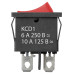 Выключатель клавишный KCD1-101B 250В AC/DC, 1P, 6А, (2с), ON-OFF, черный корпус, красная клавиша, Mini, TDM Выключатель клавишный KCD1-101B 250В AC/DC, 1P, 6А, (2с), ON-OFF, черный корпус, красная клавиша, Mini, TDM